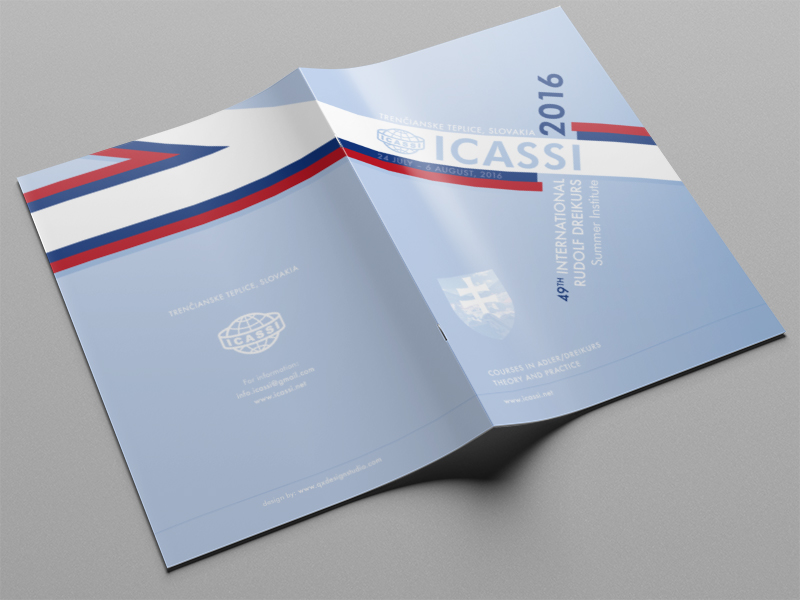 Graphic design - ICASSI typography design front cover design close up