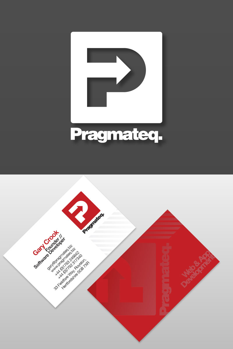 Pragmateq logo design and business card design