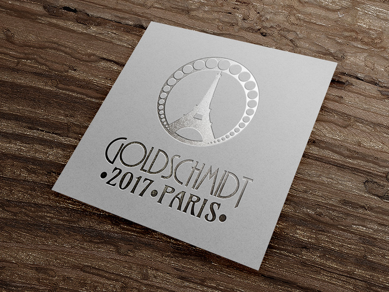 Logo design - Goldschmidt 2017 logo design deboss on textured paper in 2 colours